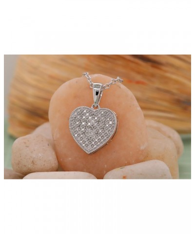 10kt White Gold Womens Round Diamond Simple Heart Cluster Pendant 1/20 ctw $102.61 Pendants