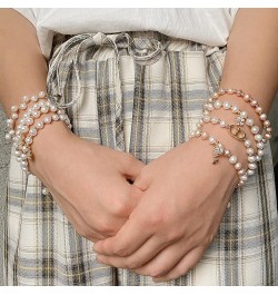 Elegant Pearl Bracelets for Women Real Natural Freshwater Baroque Pearl White Pink Oval Beads Bangles Wedding Friendship Jewe...