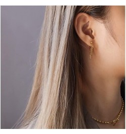 Gold Plated Drop Chain Link Dangle Earrings for Women Girls, Dainty Chain Link Hypoallergenic Earrings-Gold $5.55 Earrings