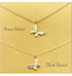 Friendship Compass Necklace Good Luck Butterfly Pendant Chain Necklace with Message Card Gift Card for Women A-Silver Butterf...