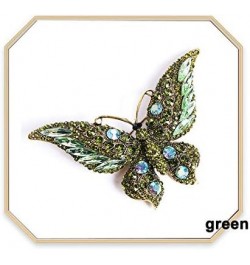 3.74 Inches Vintage Rhinestone Butterfly Brooch Pin Crystal Cute Animal Rhinestones Corsage Pin Green $10.64 Brooches & Pins