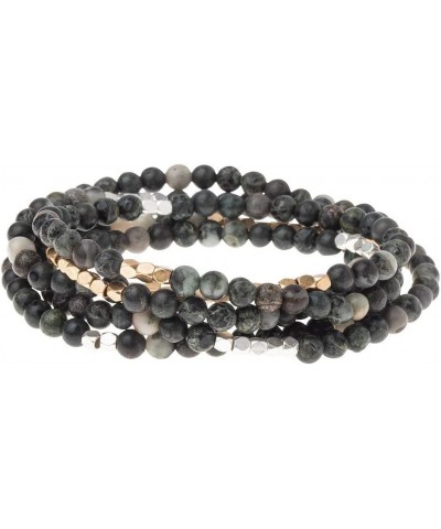 Women's Stone Wrap Bracelet & Necklace - Kambaba Jasper - Stone Tranquility $16.66 Bracelets