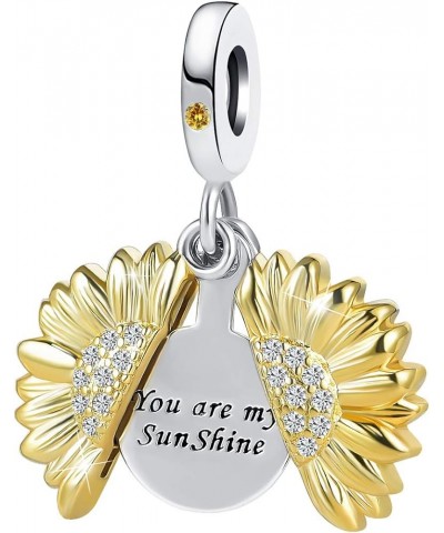 Sunflower You are my Sunshine Dangle Charm Bead for Women Girl Bracelet You are my Sunshine $8.25 Bracelets