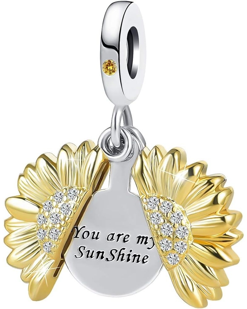 Sunflower You are my Sunshine Dangle Charm Bead for Women Girl Bracelet You are my Sunshine $8.25 Bracelets