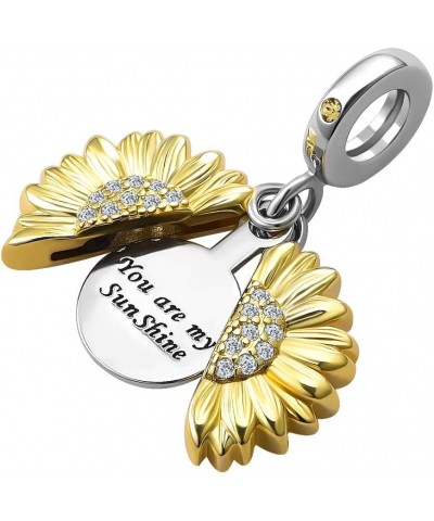 Sunflower You are my Sunshine Dangle Charm Bead for Women Girl Bracelet You are my Sunshine $8.25 Bracelets