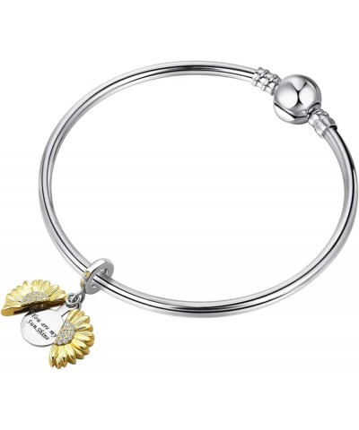 Sunflower You are my Sunshine Dangle Charm Bead for Women Girl Bracelet You are my Sunshine $8.25 Bracelets