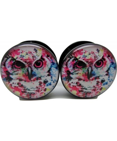 Owl Ear Plugs - Acrylic - Screw-On - New *Pair* - 8 Sizes 5/8" (16mm) $7.77 Body Jewelry