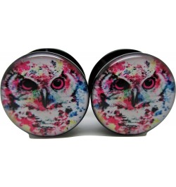 Owl Ear Plugs - Acrylic - Screw-On - New *Pair* - 8 Sizes 5/8" (16mm) $7.77 Body Jewelry