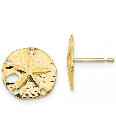 14K Yellow Gold Sand Dollar Sea Star Starfish Earrings 14K Yellow Gold - 12mm - 0.47 inch $53.61 Earrings