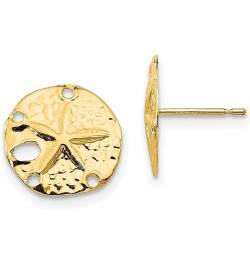 14K Yellow Gold Sand Dollar Sea Star Starfish Earrings 14K Yellow Gold - 12mm - 0.47 inch $53.61 Earrings