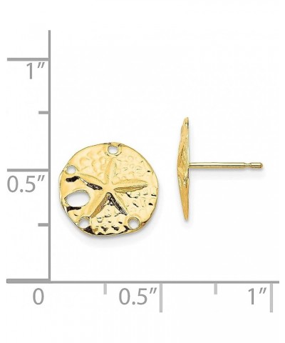 14K Yellow Gold Sand Dollar Sea Star Starfish Earrings 14K Yellow Gold - 12mm - 0.47 inch $53.61 Earrings