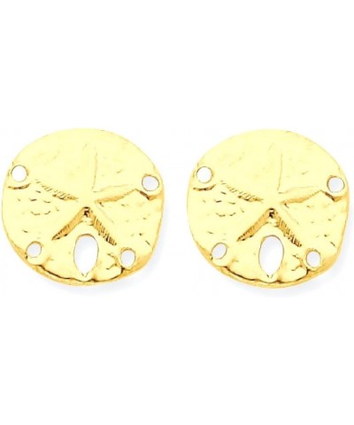 14K Yellow Gold Sand Dollar Sea Star Starfish Earrings 14K Yellow Gold - 12mm - 0.47 inch $53.61 Earrings