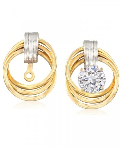 14kt 2-Tone Gold Love Knot Earring Jackets $88.24 Earrings