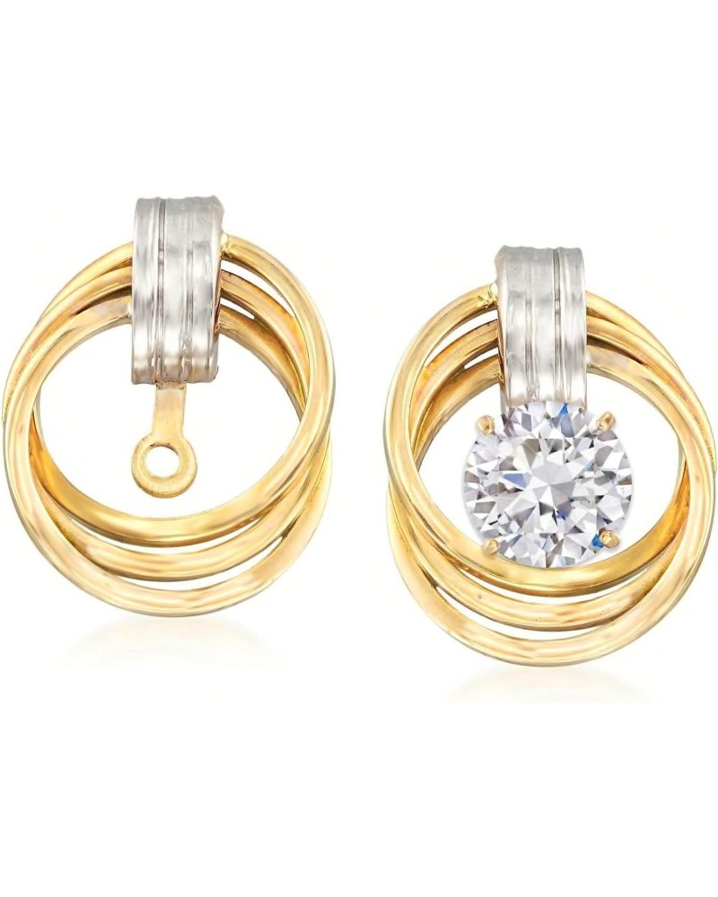 14kt 2-Tone Gold Love Knot Earring Jackets $88.24 Earrings