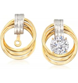 14kt 2-Tone Gold Love Knot Earring Jackets $88.24 Earrings