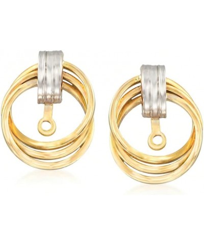 14kt 2-Tone Gold Love Knot Earring Jackets $88.24 Earrings