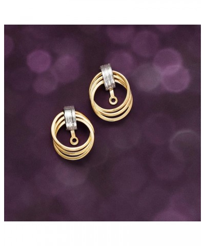 14kt 2-Tone Gold Love Knot Earring Jackets $88.24 Earrings