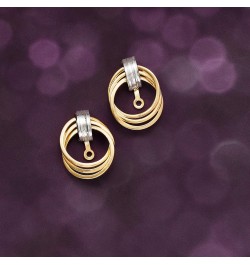 14kt 2-Tone Gold Love Knot Earring Jackets $88.24 Earrings