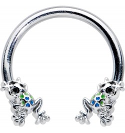 16G Stainless Steel Horseshoe Circular Barbell Horseshoe Earring Frog Horseshoe Septum Ring 3/8 $12.99 Body Jewelry