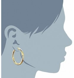 14k REAL Yellow or White or Rose/Pink Gold 3MM Thickness Classic Polished Round Tube Hoop Earrings with Snap Post Closure For...