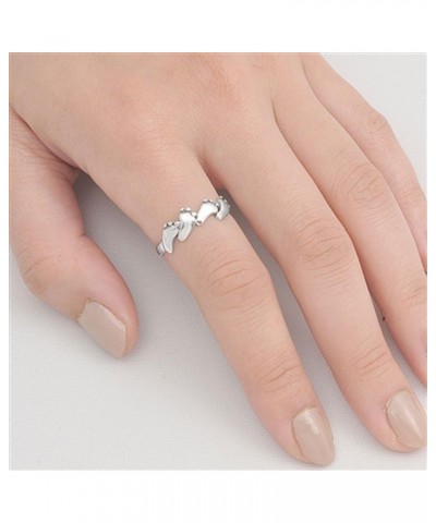 Feet Foot Footprint Ring New .925 Sterling Silver Band Sizes 3-10 $10.52 Rings