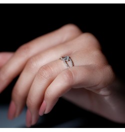 Minimal Interlock Infinity Ring with HI-SI Diamond for Women | April Birthstone 14K White Gold $283.36 Rings