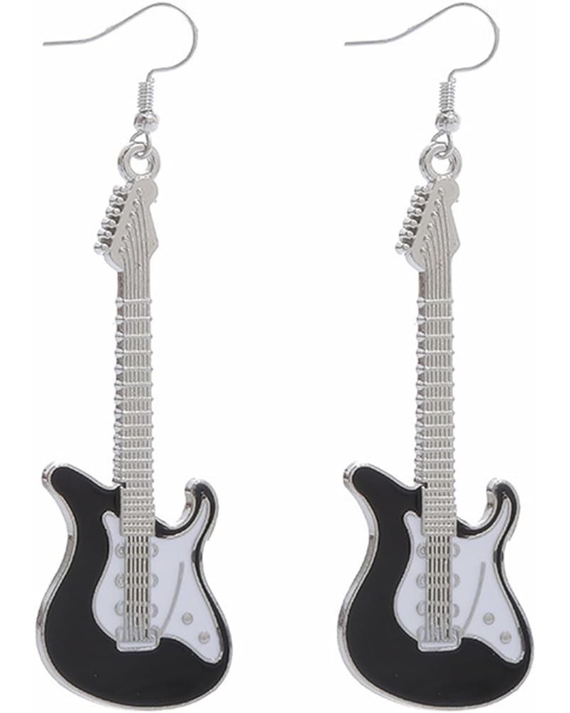 Classic Music Bass Electric Guitar Acrylic Earrings Punk Charm Resin Rock Band Violin Instrument Lightweight Dangle Drop Earr...