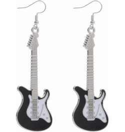 Classic Music Bass Electric Guitar Acrylic Earrings Punk Charm Resin Rock Band Violin Instrument Lightweight Dangle Drop Earr...