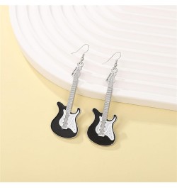 Classic Music Bass Electric Guitar Acrylic Earrings Punk Charm Resin Rock Band Violin Instrument Lightweight Dangle Drop Earr...