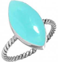 925 Sterling Silver Handmade Ring for Women 8x16 Marquoise Gemstone Fashion Jewelry for Gift (99138_R) Aqua Chalcedony $20.99...