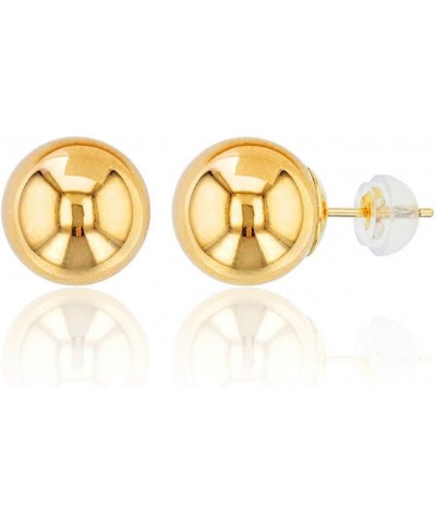 14k Yellow, White and Rose Gold Ball Stud Earrings for Women Yellow Gold 9.0 Inches $27.52 Earrings