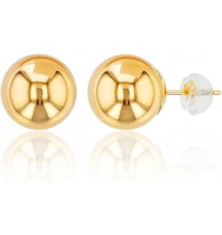 14k Yellow, White and Rose Gold Ball Stud Earrings for Women Yellow Gold 9.0 Inches $27.52 Earrings