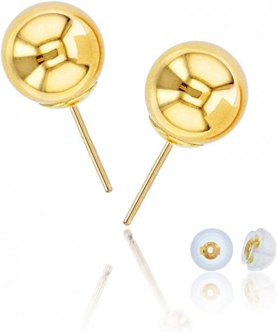 14k Yellow, White and Rose Gold Ball Stud Earrings for Women Yellow Gold 9.0 Inches $27.52 Earrings