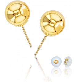 14k Yellow, White and Rose Gold Ball Stud Earrings for Women Yellow Gold 9.0 Inches $27.52 Earrings