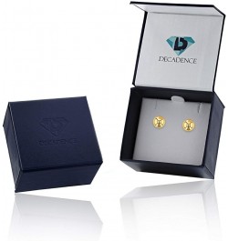 14k Yellow, White and Rose Gold Ball Stud Earrings for Women Yellow Gold 9.0 Inches $27.52 Earrings