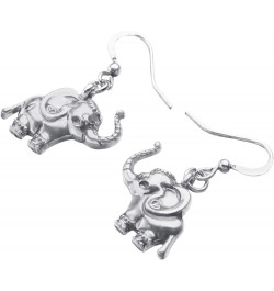 Cute Enamel Elephant Gifts Elephant Earrings Dangle Jewelry for Women Teens Girls Grey $8.31 Earrings