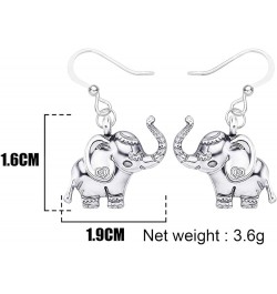 Cute Enamel Elephant Gifts Elephant Earrings Dangle Jewelry for Women Teens Girls Grey $8.31 Earrings