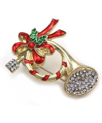 Merry Christmas Jewelry Poinsettia Flower Tree Candy Cane Charm Brooch Pin Trumpet $9.35 Brooches & Pins