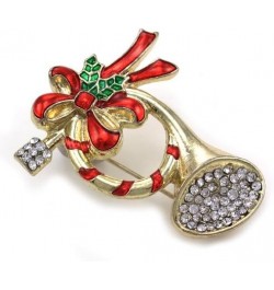 Merry Christmas Jewelry Poinsettia Flower Tree Candy Cane Charm Brooch Pin Trumpet $9.35 Brooches & Pins