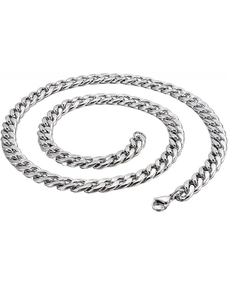 Cuban Chain Necklace 316L Stainless Steel Curb Link Chain for Women Men 3/4/5/6/7/10mm Width,18/20/22/24/26/28 inch Length 24...