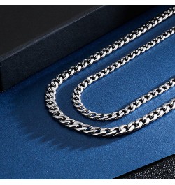 Cuban Chain Necklace 316L Stainless Steel Curb Link Chain for Women Men 3/4/5/6/7/10mm Width,18/20/22/24/26/28 inch Length 24...