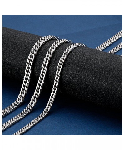 Cuban Chain Necklace 316L Stainless Steel Curb Link Chain for Women Men 3/4/5/6/7/10mm Width,18/20/22/24/26/28 inch Length 24...