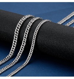 Cuban Chain Necklace 316L Stainless Steel Curb Link Chain for Women Men 3/4/5/6/7/10mm Width,18/20/22/24/26/28 inch Length 24...