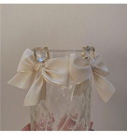 Black Bow Earrings for Women Rhinestone Clear Earrings Ribbon Bowknot Earrings Square Crystal Earrings for Women Girls Jewelr...