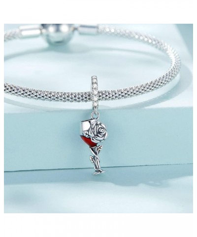 Wine Cup Pendant Charm 925 Sterling Silver Charm Fits For Pandora Bracelet Necklace $11.17 Bracelets