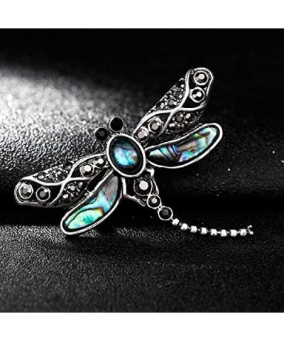 Natural Abalone Shell Brooches Butterfly Rhinestone Dragonfly Insect Brooch Pin for Girl Women 2 $8.42 Brooches & Pins