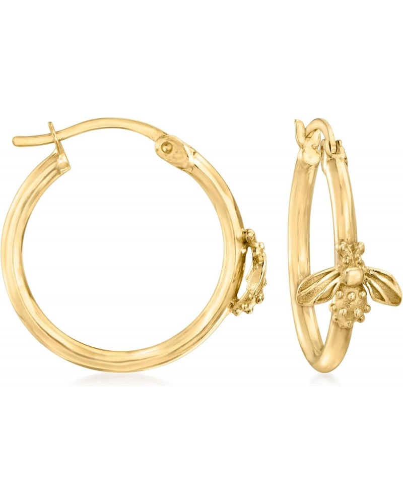 18kt Gold Over Sterling Bumblebee Hoop Earrings $33.28 Earrings