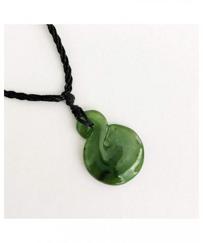 Green Nephrite Jade Necklace Pendants for Men and Women Twist Shape S $20.80 Necklaces