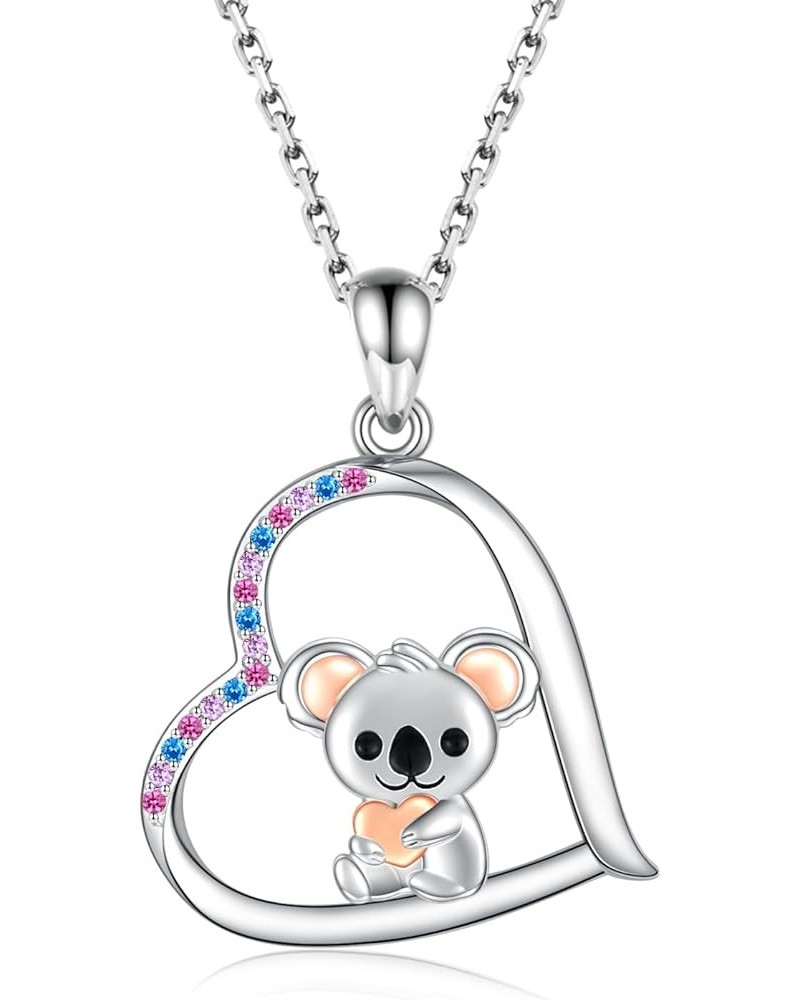 925 Sterling Silver Animal Necklace for Women: Cute Kitten Sloth Koala Cow Animal Pendant for Teens Girls Animal Jewelry Gift...