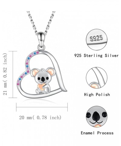 925 Sterling Silver Animal Necklace for Women: Cute Kitten Sloth Koala Cow Animal Pendant for Teens Girls Animal Jewelry Gift...